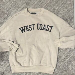 Cream Crewneck Sweater with Relaxed Fit | West Coast Oak & Fort